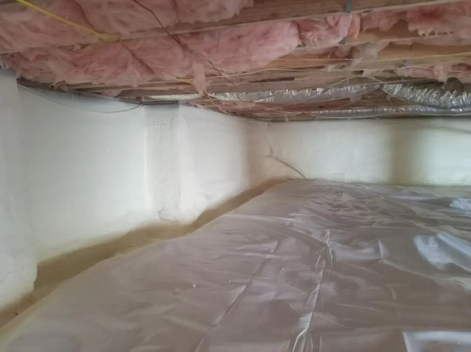 Crawl space encapsulation with closed-cell spray foam for Spray Foam Roofing in Cheltenham